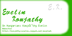 evelin komjathy business card